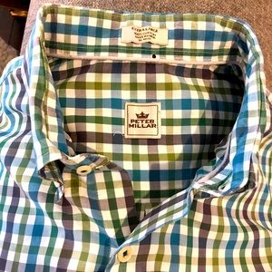 Peter Millar Cotton long sleeve Oxford shirt XL